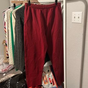 Size med red Hanes sweatpants